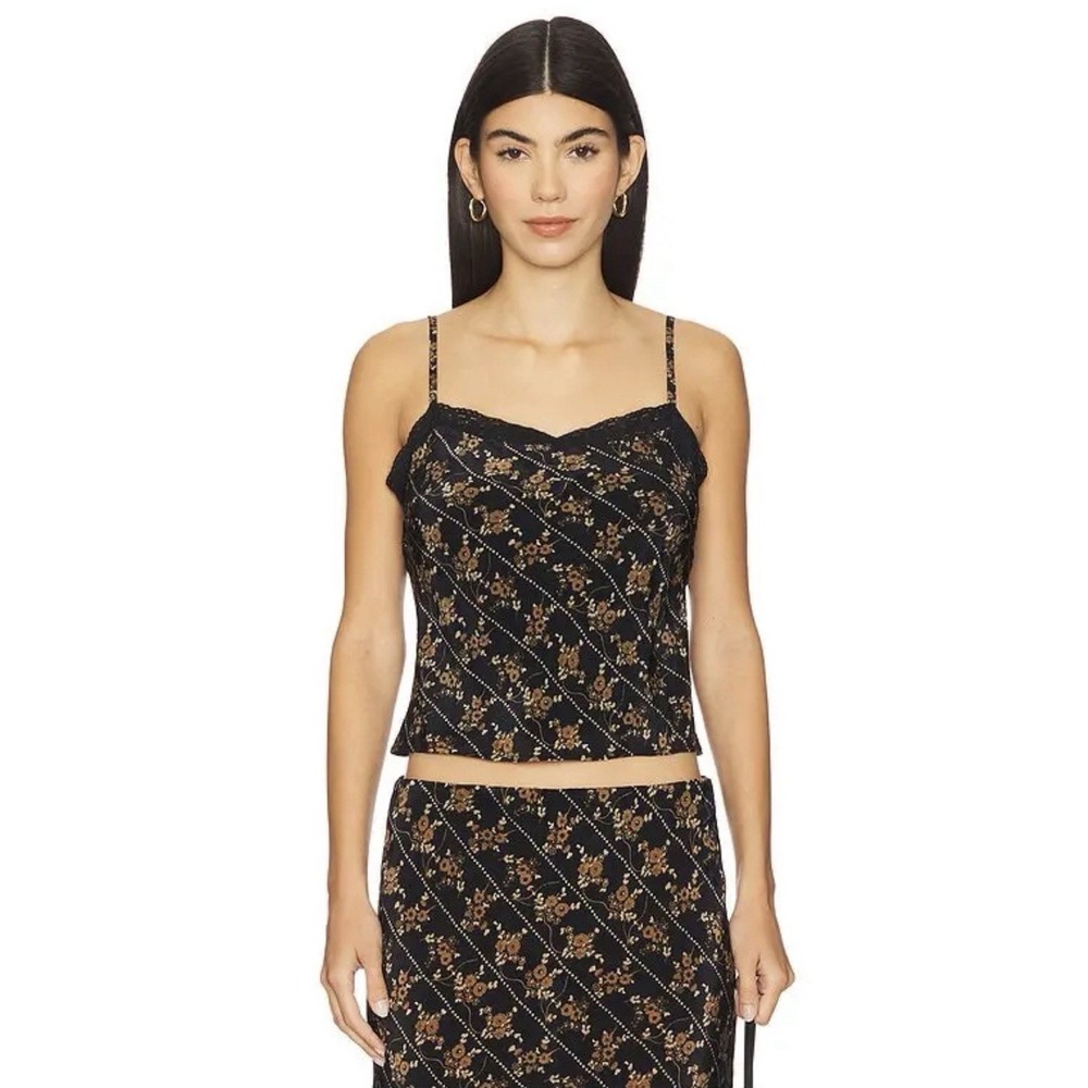 Free People Bali Margot Top With Lace Trim Size XS